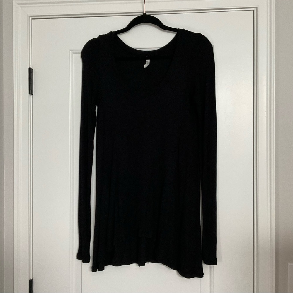 Free People Long Sleeve Ribbed Tunic Top | size S